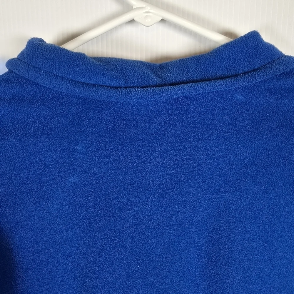The North Face Mens Royal Blue 1/4 Zip Long Sleeve Fleece Pullover Size Large